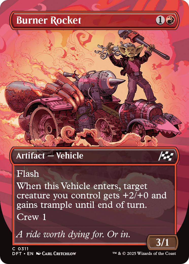 Burner Rocket (DFT-311) [Aetherdrift] (Borderless) Foil MTG Single Wizards of the Coast