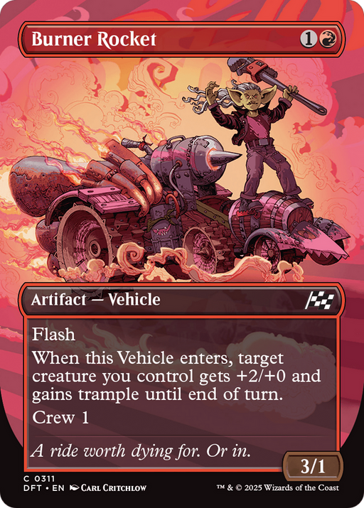 Burner Rocket (DFT-311) [Aetherdrift] (Borderless) MTG Single Wizards of the Coast