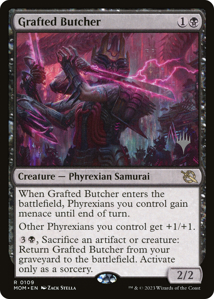 Grafted Butcher (PPMOM-109) [March of the Machine Promos] Foil MTG Single Wizards of the Coast