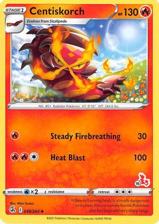 Centiskorch - 049/264 (#15 Cinderace Stamped) () [Misc: Battle Academy 2022] Pokemon Single Pokémon