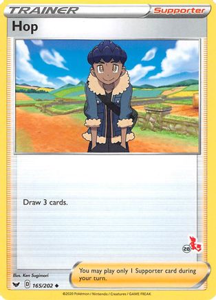 Hop - 165/202 (#28 Cinderace Stamped) () [Misc: Battle Academy 2022] Pokemon Single Pokémon