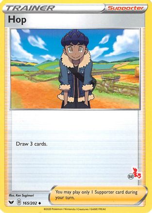 Hop - 165/202 (#52 Cinderace Stamped) () [Misc: Battle Academy 2022] Pokemon Single Pokémon