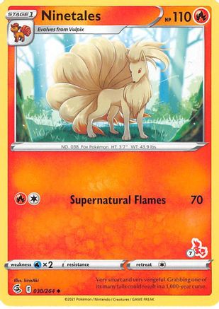 Ninetales - 030/264 (#7 Cinderace Stamped) [Misc: Battle Academy 2022] Pokemon Single Pokémon