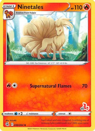 Ninetales - 030/264 (#23 Cinderace Stamped) () [Misc: Battle Academy 2022] Pokemon Single Pokémon