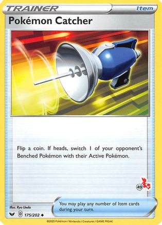 Pokemon Catcher - 175/202 (#49 Cinderace Stamped) () [Misc: Battle Academy 2022] Pokemon Single Pokémon