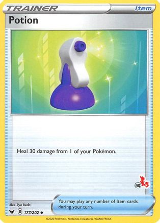 Potion - 177/202 (#42 Cinderace Stamped) () [Misc: Battle Academy 2022] Pokemon Single Pokémon