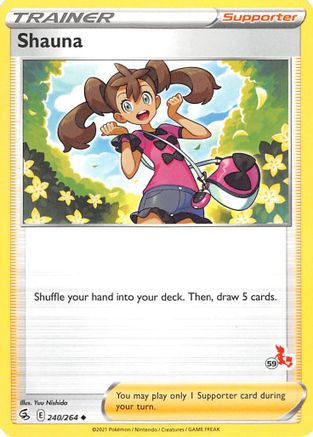 Shauna - 240/264 (#59 Cinderace Stamped) () [Misc: Battle Academy 2022] Pokemon Single Pokémon