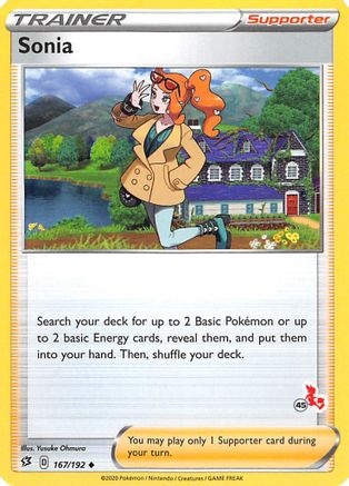 Sonia - 167/192 (#45 Cinderace Stamped) () [Misc: Battle Academy 2022] Pokemon Single Pokémon