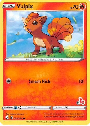Vulpix - 029/264 (#18 Cinderace Stamped) () [Misc: Battle Academy 2022] Pokemon Single Pokémon