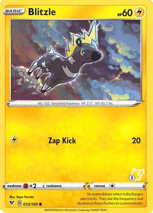 Blitzle - 053/185 (#2 Pikachu Stamped) () [Misc: Battle Academy 2022] Pokemon Single Pokémon