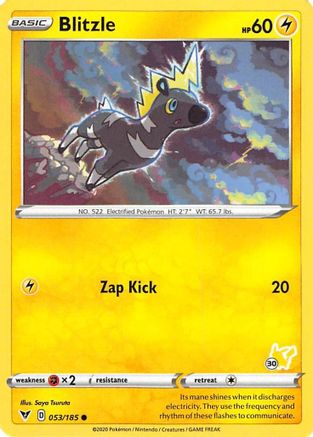Blitzle - 053/185 (#30 Pikachu Stamped) () [Misc: Battle Academy 2022] Pokemon Single Pokémon