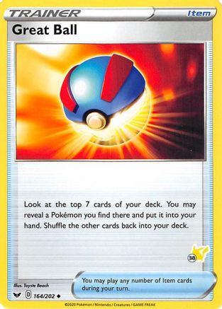 Great Ball - 164/202 (#38 Pikachu Stamped) () [Misc: Battle Academy 2022] Pokemon Single Pokémon