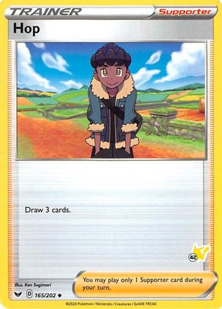 Hop - 165/202 (#42 Pikachu Stamped) () [Misc: Battle Academy 2022] Pokemon Single Pokémon