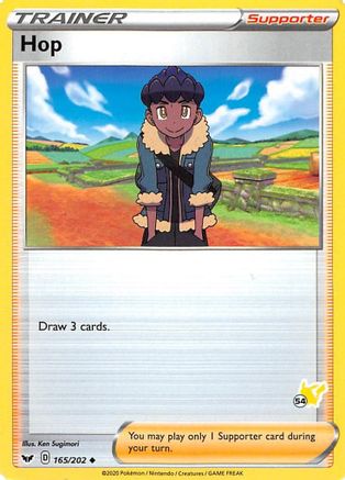 Hop - 165/202 (#54 Pikachu Stamped) () [Misc: Battle Academy 2022] Pokemon Single Pokémon