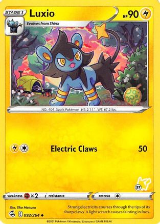 Luxio - 092/264 (#37 Pikachu Stamped) () [Misc: Battle Academy 2022] Pokemon Single Pokémon
