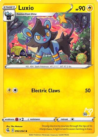 Luxio - 092/264 (#53 Pikachu Stamped) () [Misc: Battle Academy 2022] Pokemon Single Pokémon