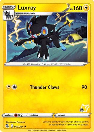 Luxray - 093/264 (#28 Pikachu Stamped) () [Misc: Battle Academy 2022] Pokemon Single Pokémon