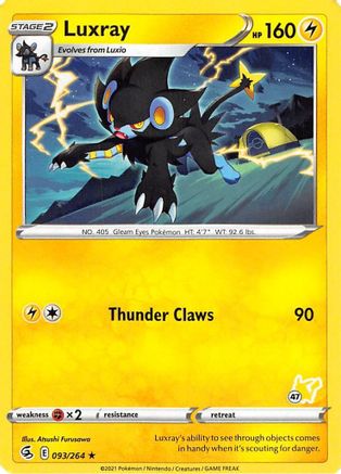 Luxray - 096/264 (#47 Pikachu Stamped) () [Misc: Battle Academy 2022] Pokemon Single Pokémon
