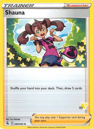 Shauna - 240/264 (#50 Pikachu Stamped) () [Misc: Battle Academy 2022] Pokemon Single Pokémon
