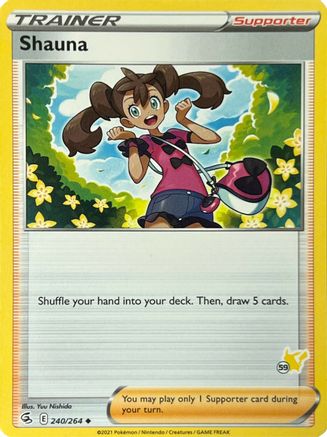 Shauna - 240/264 (#59 Pikachu Stamped) () [Misc: Battle Academy 2022] Pokemon Single Pokémon