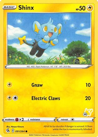 Shinx - 091/264 (#41 Pikachu Stamped) () [Misc: Battle Academy 2022] Pokemon Single Pokémon