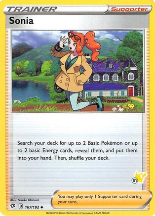 Sonia - 167/192 (#51 Pikachu Stamped) () [Misc: Battle Academy 2022] Pokemon Single Pokémon
