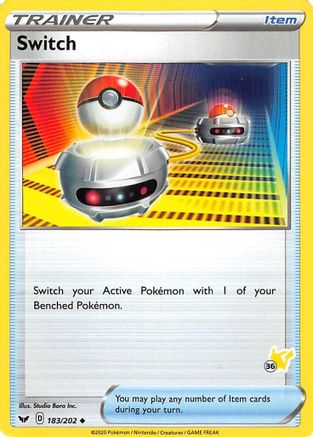 Switch - 183/202 (#36 Pikachu Stamped) () [Misc: Battle Academy 2022] Pokemon Single Pokémon
