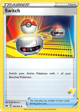 Switch - 183/202 (#52 Pikachu Stamped) [Misc: Battle Academy 2022] Pokemon Single Pokémon