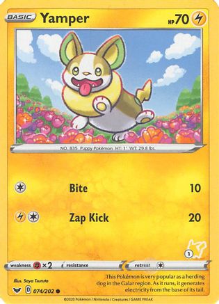Yamper - 074/202 (#1 Pikachu Stamped) [Misc: Battle Academy 2022] Pokemon Single Pokémon