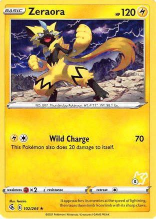 Zeraora - 102/264 (#5 Pikachu Stamped) () [Battle Academy 2022] Pokemon Single Pokémon