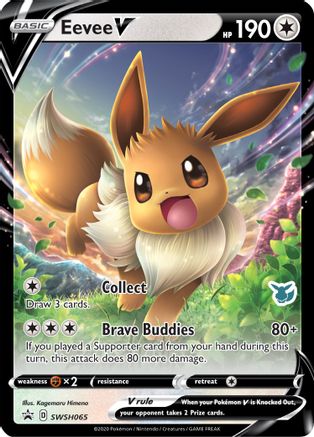 Eevee V - SWSH065 (Eevee Stamped) (SWSH065) Holofoil [Misc: Battle Academy 2022] Pokemon Single Pokémon