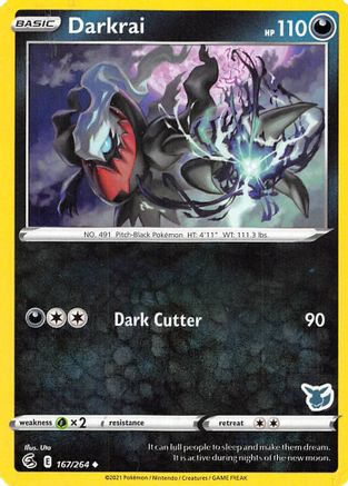 Darkrai - 167/264 (Eevee Stamped) [Misc: Battle Academy 2022] Pokemon Single Pokémon