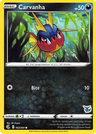 Carvanha - 162/264 (Eevee Stamped) [Misc: Battle Academy 2022] Pokemon Single Pokémon