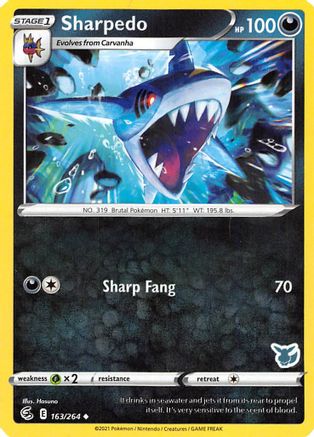 Sharpedo - 163/264 (Eevee Stamped) [Misc: Battle Academy 2022] Pokemon Single Pokémon