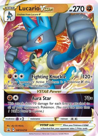 Lucario VSTAR - SWSH214 (SWSH214/307) Holofoil [Promos: SWSH Promo Cards] Pokemon Single Pokémon
