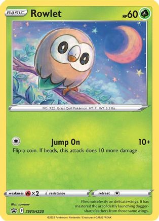 Rowlet - SWSH220 (SWSH220/307) Holofoil [Promos: SWSH Promo Cards] Pokemon Single Pokémon
