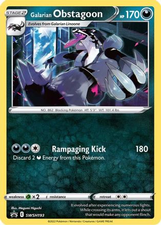 Galarian Obstagoon - SWSH193 (/307) [Promos: SWSH Promo Cards] Pokemon Single Pokémon