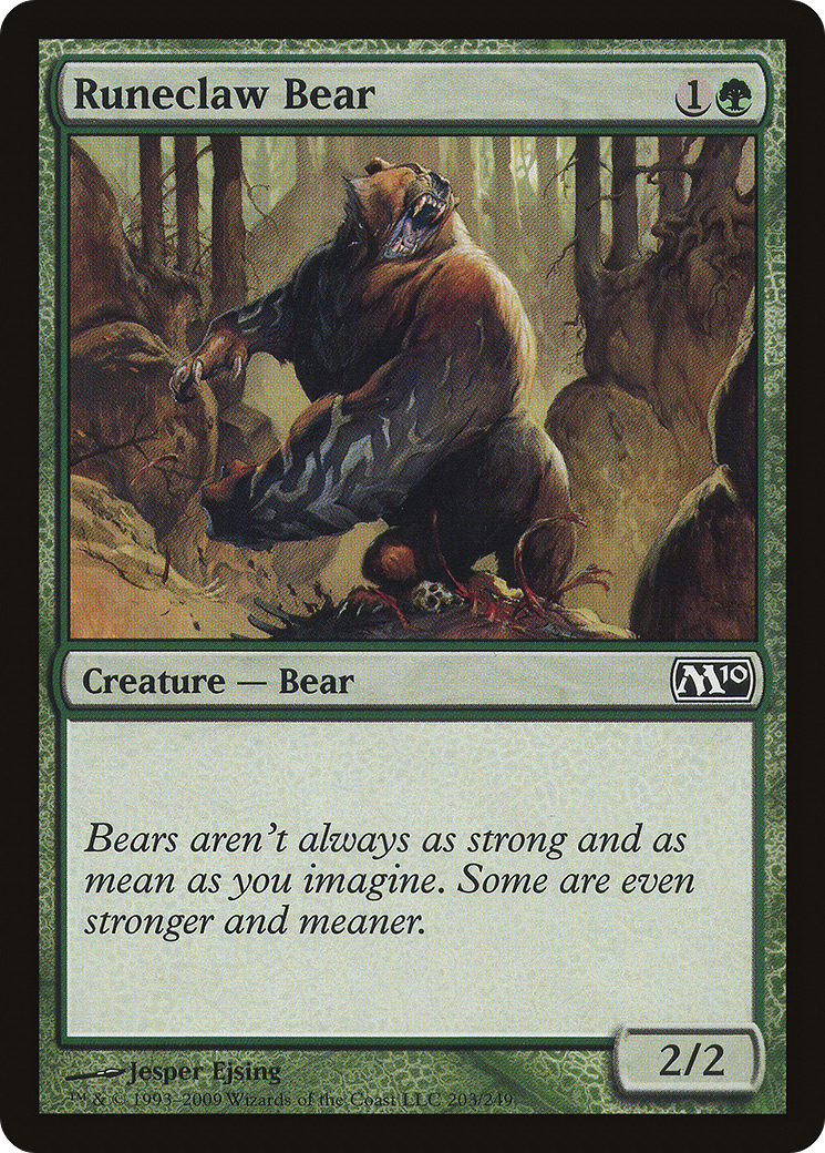 Runeclaw Bear (M10-203) [Magic 2010] Foil MTG Single Wizards of the Coast