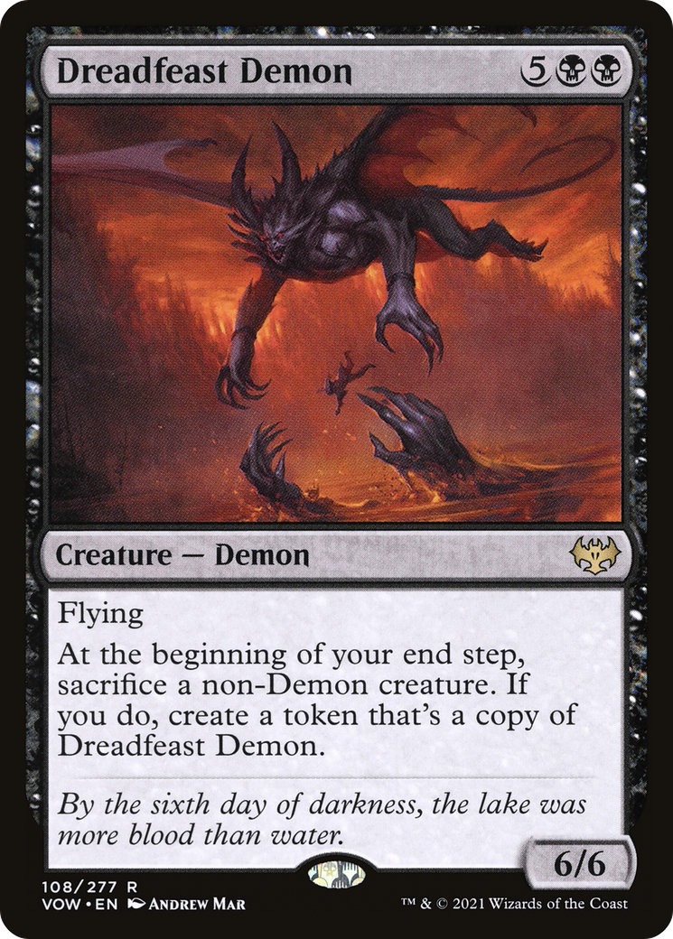 Dreadfeast Demon (VOW-108) [Innistrad: Crimson Vow] Foil MTG Single Wizards of the Coast
