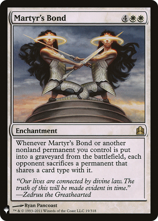 Martyr's Bond (LIST-CMD-19) [Mystery Booster] The List MTG Single Wizards of the Coast