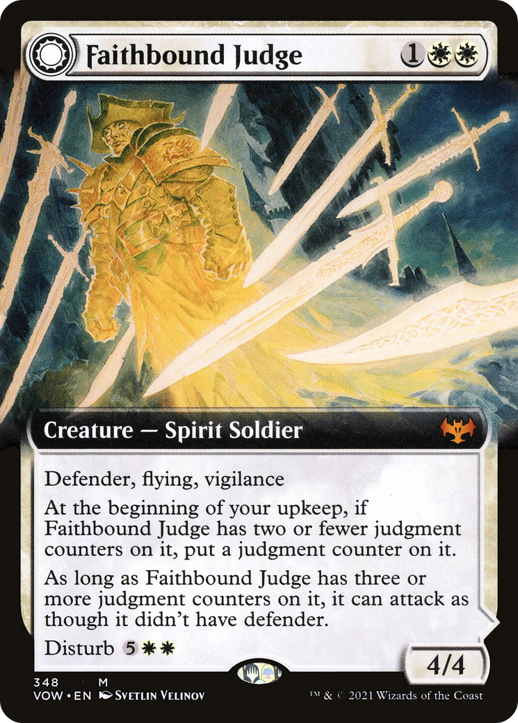 Faithbound Judge (VOW-348) [Innistrad: Crimson Vow] (Extended Art) MTG Single Wizards of the Coast
