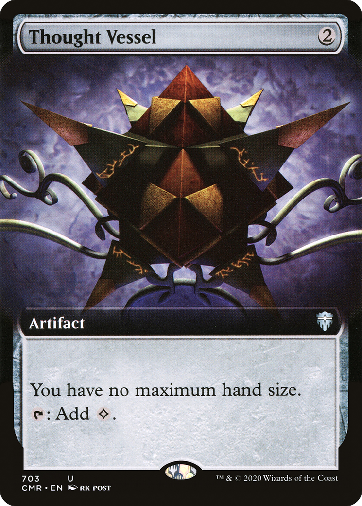 Thought Vessel (CMR-703) [Commander Legends] (Extended Art) Foil MTG Single Wizards of the Coast