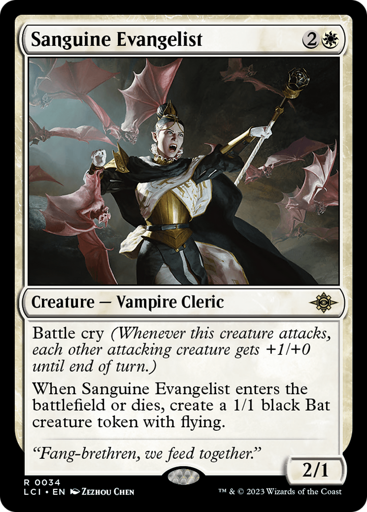 Sanguine Evangelist (LCI-034) [The Lost Caverns of Ixalan] Foil MTG Single Wizards of the Coast