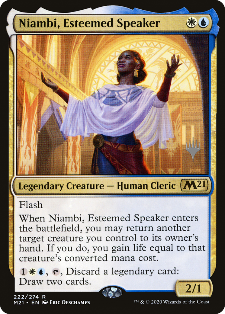 Niambi, Esteemed Speaker (PPM21-222P) [Core Set 2021 Promos] MTG Single Wizards of the Coast