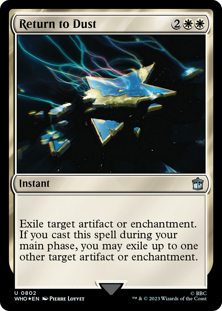 Return to Dust (Surge Foil) (WHO-802) [Doctor Who] Foil MTG Single Wizards of the Coast