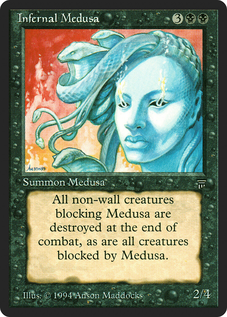 Infernal Medusa (LEG-) [Oldschool] Legends MTG Single Wizards of the Coast