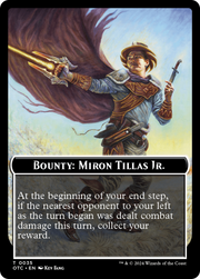 Bounty: Miron Tillas Jr. // Bounty Rules Double-Sided Token [Tokens] Outlaws of Thunder Junction Commander Tokens MTG Single Magic: The Gathering
