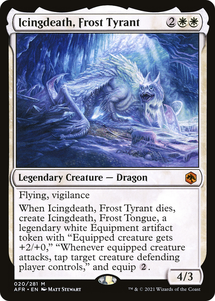 Icingdeath, Frost Tyrant (AFR-020) [Adventures in the Forgotten Realms] MTG Single Wizards of the Coast