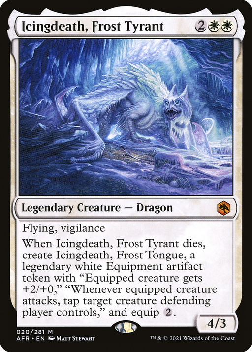 Icingdeath, Frost Tyrant (AFR-020) [Adventures in the Forgotten Realms] MTG Single Wizards of the Coast