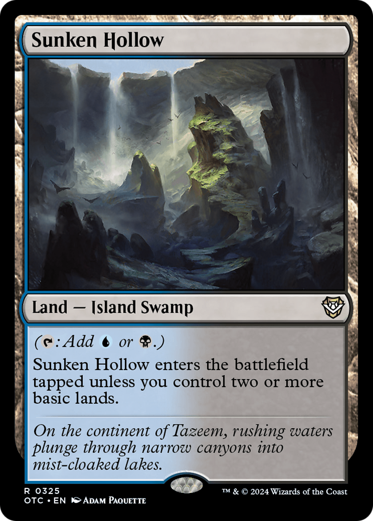 Sunken Hollow (OTC-325) [Outlaws of Thunder Junction Commander] MTG Single Wizards of the Coast